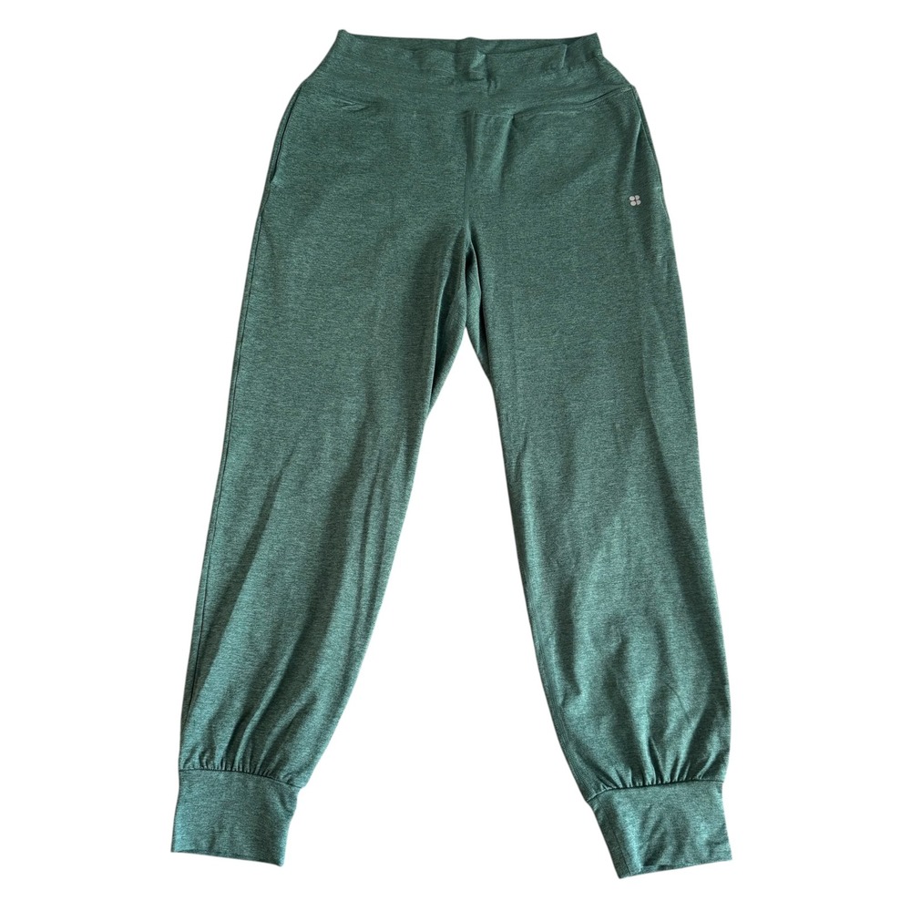 Sweaty Betty Medium Green Heather Gary Yoga Jogger Pants Womens Activewear
